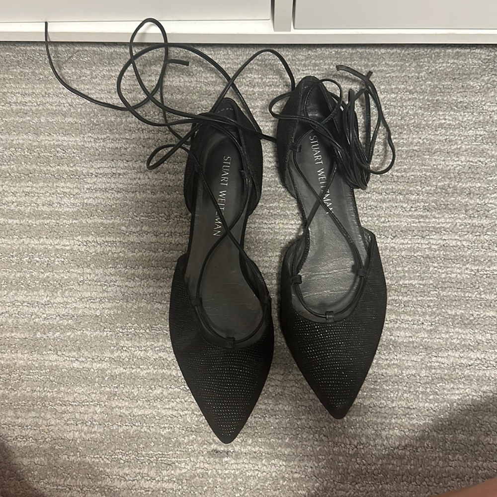 Stuart Weizmann Lace Up Flats